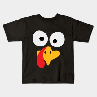 Thanksgiving Turkey Face Kids T-Shirt